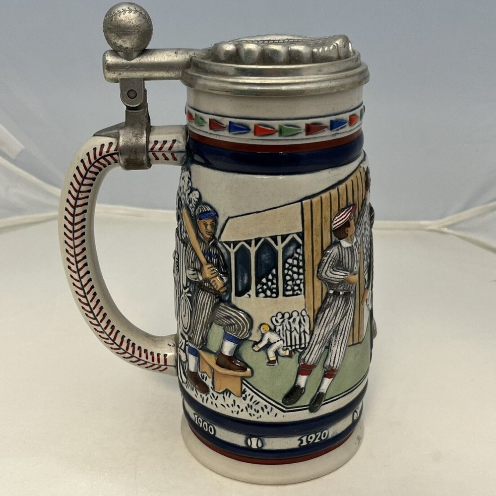 Vintage 1984 Avon Great American Baseball Ceramic Beer Stein Made In Brazil